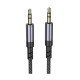 Аудіокабель BOROFONE BL24 3.5mm male to 3.5mm male, nylon braid, 1m, Metal Grey (6941991118968)
