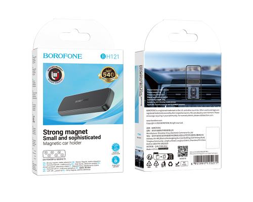 Автотримач для телефона BOROFONE BH121 Eternal magnetic car holder Black Gray (6941991115271)