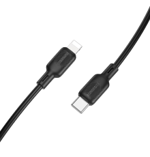 Кабель BOROFONE BX113 Lenny PD silicone charging data cable iP(L=1M) Black (6941991115370)