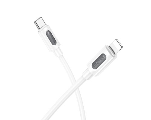 Кабель BOROFONE BX114 Structure PD silicone charging data cable iP White (6941991116834)