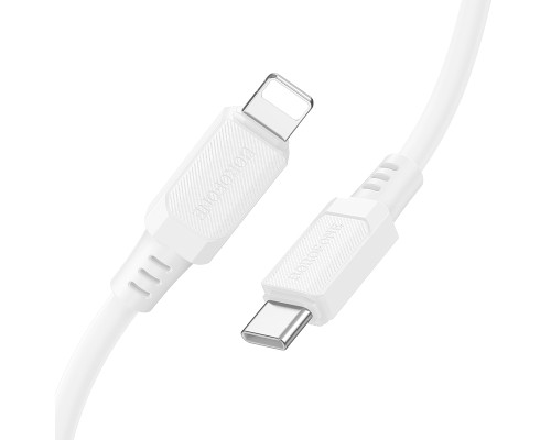 Кабель BOROFONE BX115 Lotto PD silicone charging data cable iP White (6941991119613)