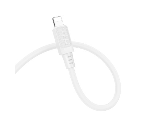 Кабель BOROFONE BX115 Lotto PD silicone charging data cable iP White (6941991119613)