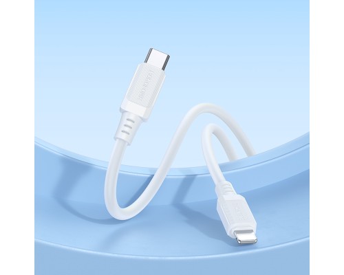 Кабель BOROFONE BX115 Lotto PD silicone charging data cable iP White (6941991119613)