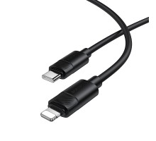 Кабель BOROFONE BX123 Leya PD30W silicone charging data cable iP Black (6941991124174)