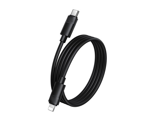 Кабель BOROFONE BX123 Leya PD30W silicone charging data cable iP Black (6941991124174)