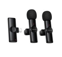 Бездротова мікрофонна система BOROFONE BFK16A Winner dual-mic (Lightning) Black (6941991126505)