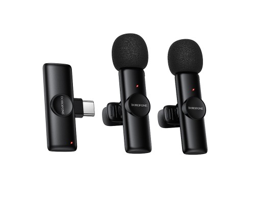 Бездротова мікрофонна система BOROFONE BFK16A Winner dual-mic (Type-C) Black (6941991126512)