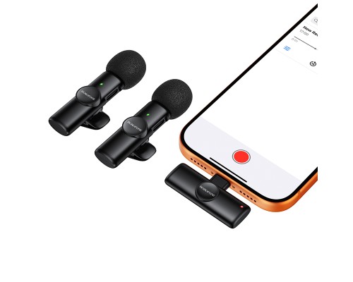 Бездротова мікрофонна система BOROFONE BFK16A Winner dual-mic (Type-C) Black (6941991126512)