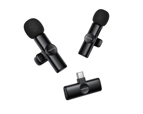 Бездротова мікрофонна система BOROFONE BFK16A Winner dual-mic (Type-C) Black (6941991126512)