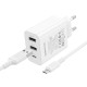 Мережевий зарядний пристрій з кабелем BOROFONE BA105A Stellar three-port charger set (Micro) (EU) White (6941991125294)