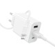 Мережевий зарядний пристрій з кабелем BOROFONE BA105A Stellar three-port charger set (Micro) (EU) White (6941991125294)