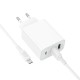 Мережевий зарядний пристрій з кабелем BOROFONE BA105A Stellar three-port charger set (Micro) (EU) White (6941991125294)
