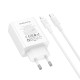 Мережевий зарядний пристрій BOROFONE BA107A Stellar single port PD30W charger set (C to iP) (EU) White (6941991125355)