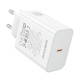 Мережевий зарядний пристрій BOROFONE BA109A Star single port PD40W charger (EU) White (6941991126888)