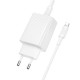 Мережевий зарядний пристрійз кабелем BOROFONE BAS75A Source single port PD30W charger set (C to iP) (EU) White (6941991122842)
