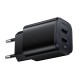 Мережевий зарядний пристрій BOROFONE BAS81A Star dual-port charger (EU) Black (6941991126628)