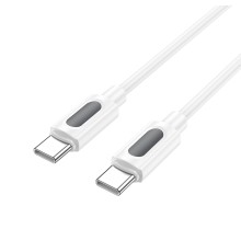 Кабель BOROFONE BX114 Structure 60W silicone charging data cable C to C White (6941991116919)