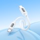 Кабель BOROFONE BX114 Structure 60W silicone charging data cable C to C White (6941991116919)