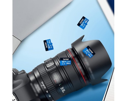 Карта пам'яті microSDXC (UHS-1 U3) Lexar High-Performance 633x 128Gb class 10 V30 A1 (100Mb/s) Blue Series (adapter SD) (LMS0633128G-BNAAA)