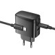 Мережевий зарядний пристрій з кабелем HOCO CS63A Bright PD65W(1A1C) charger set (C to C)(EU) Black (6942007638487)