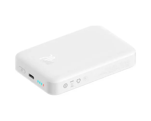 Зовнішній акумулятор Baseus Magnetic Mini Wireless Fast Charge Power Bank 10000mAh 20W White (PPCX070002)