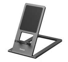 Підставка для телефона Baseus Foldable Metal Desktop Holder Gray (LUKP000013)