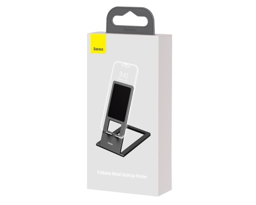 Підставка для телефона Baseus Foldable Metal Desktop Holder Gray (LUKP000013)