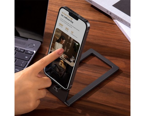 Підставка для телефона Baseus Foldable Metal Desktop Holder Gray (LUKP000013)