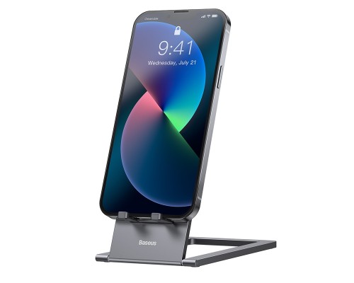 Підставка для телефона Baseus Foldable Metal Desktop Holder Gray (LUKP000013)