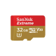 Карта пам'яті microSDHC (UHS-1 U3) SanDisk Extreme Action A1 32Gb class 10 V30 (R100MB/s, 667x) (adapter SD) (SDSQXAF-032G-GN6MA)