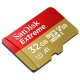 Карта пам'яті microSDHC (UHS-1 U3) SanDisk Extreme Action A1 32Gb class 10 V30 (R100MB/s, 667x) (adapter SD) (SDSQXAF-032G-GN6MA)