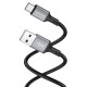 Кабель BOROFONE BX83 Type-C Famous silicone charging data cable Black (6974443386417)