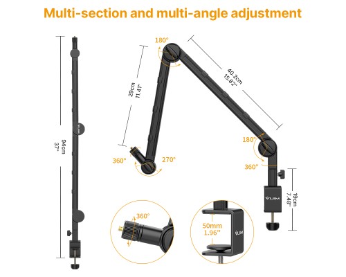Штатив-тримач Ulanzi Vijim Multifunction Desk Setup Stand (UV-2873 LS25) (2873)