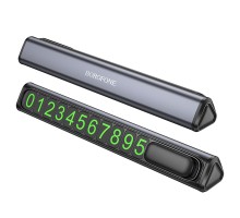 Паркувальна карта BOROFONE FC3 Ronny can hidden parking sign Black Metal Gray (6941991118760)