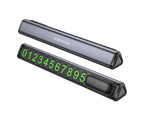 Паркувальна карта BOROFONE FC3 Ronny can hidden parking sign Black Metal Gray (6941991118760)