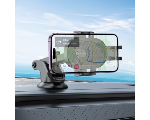 Автотримач для телефона BOROFONE BH93 Grand one-button car holder(center console) Black (6941991103698)