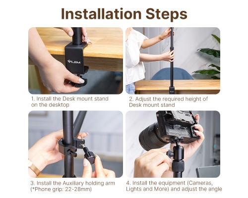 Штатив-тримач Ulanzi Vijim Desktop Extendable Light Stand (UV-2487 LS02) (2487)