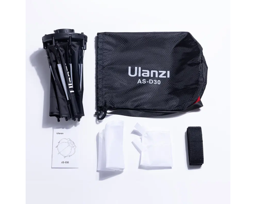 Софтбокс Ulanzi AS-D30 Octagonal Softbox, 30cm, Mini Bowens Mount and Grid (UV-L083GBB1 AS-D30) (L083GBB1)