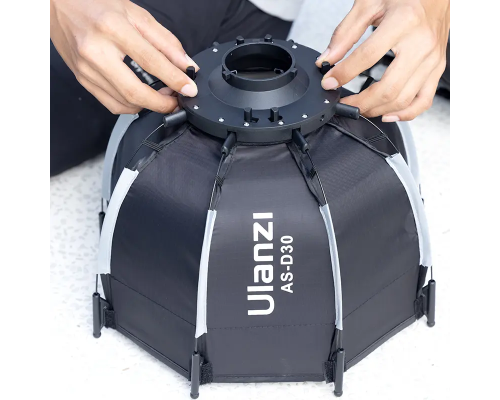 Софтбокс Ulanzi AS-D30 Octagonal Softbox, 30cm, Mini Bowens Mount and Grid (UV-L083GBB1 AS-D30) (L083GBB1)