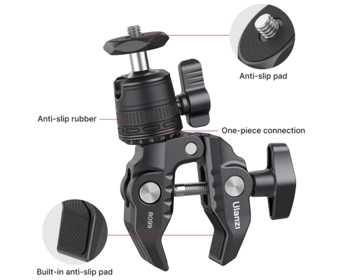 Шарнірне кріплення Ulanzi R099 Ball Heads with Clamp (UV-2993 R099) (2993)