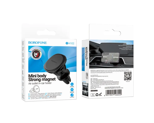 Автотримач для телефона BOROFONE BH102 Cloud magnetic car holder(air outlet) Black (6941991108020)