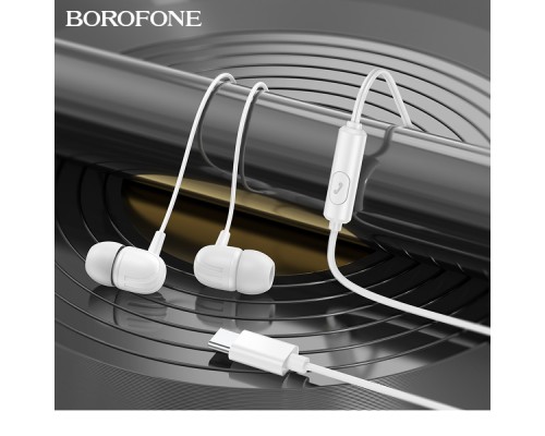 Навушники дротові BOROFONE BM77 (Type-C) White (6941991103018)