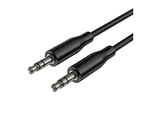 Аудіокабель BOROFONE BL26 3.5mm male to 3.5mm male, TPE, 1m Black (6941991122170)