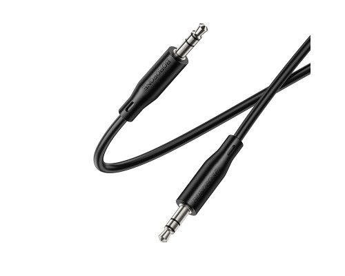 Аудіокабель BOROFONE BL26 3.5mm male to 3.5mm male, TPE, 1m Black (6941991122170)
