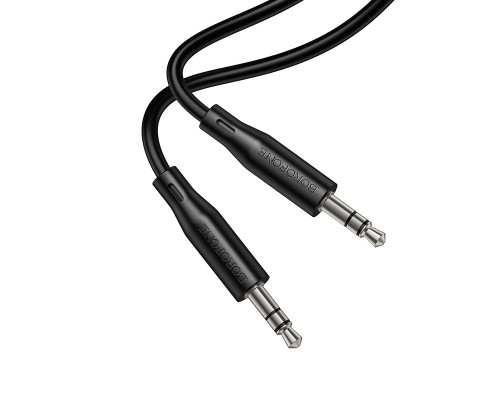 Аудіокабель BOROFONE BL26 3.5mm male to 3.5mm male, TPE, 1m Black (6941991122170)