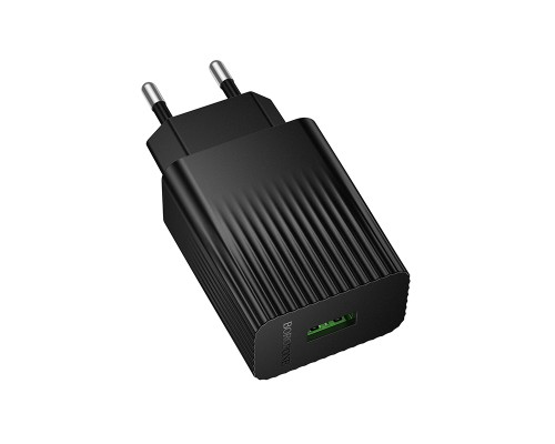 Мережевий зарядний пристрій BOROFONE BAS72A Source single port QC3.0 charger Black (6941991122637)