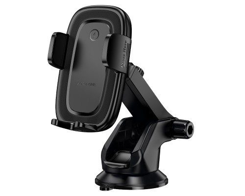 Автотримач для телефона з БЗП BOROFONE BH223 Follower push-type wireless fast charging car holder(center console) (6941991121319)