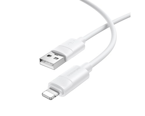 Кабель BOROFONE BX123 Leya silicone charging data cable iP White (6941991124204)