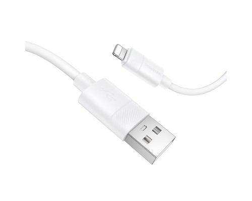 Кабель BOROFONE BX123 Leya silicone charging data cable iP White (6941991124204)
