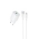 Мережевий зарядний пристрій з кабелем BOROFONE BAS82A Star single port QC3.0 charger set (Micro) (EU) White (6941991126734)